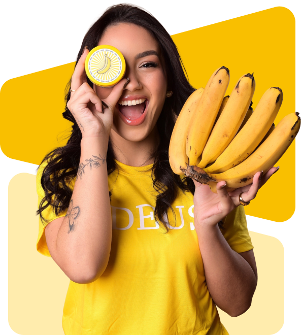 Textura do creme clareador com banana